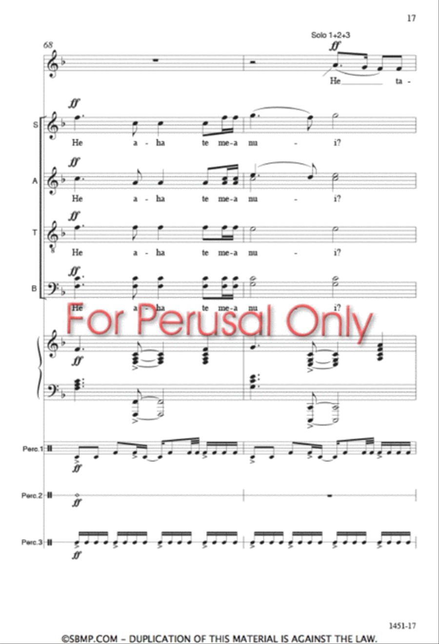 Hutia te Rito - SATB Octavo 4-Part scores gallery preview page 16
