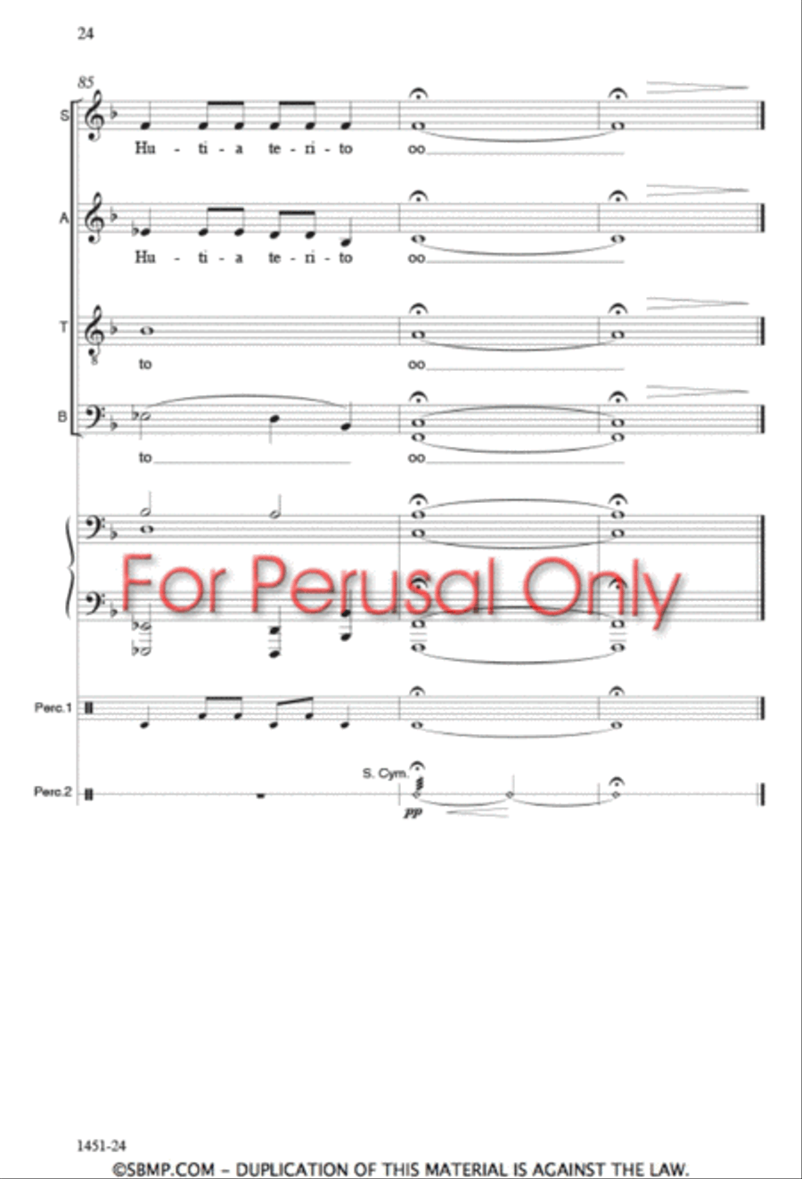 Hutia te Rito - SATB Octavo 4-Part scores gallery preview page 23