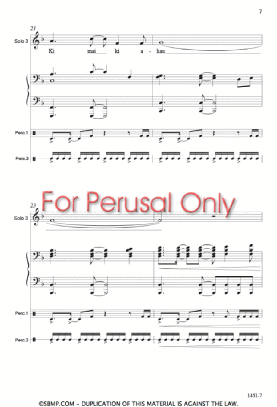 Hutia te Rito - SATB Octavo 4-Part scores gallery preview page 6
