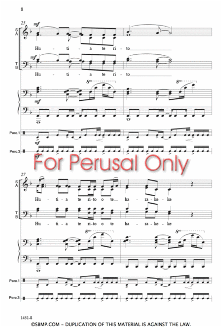 Hutia te Rito - SATB Octavo 4-Part scores gallery preview page 7