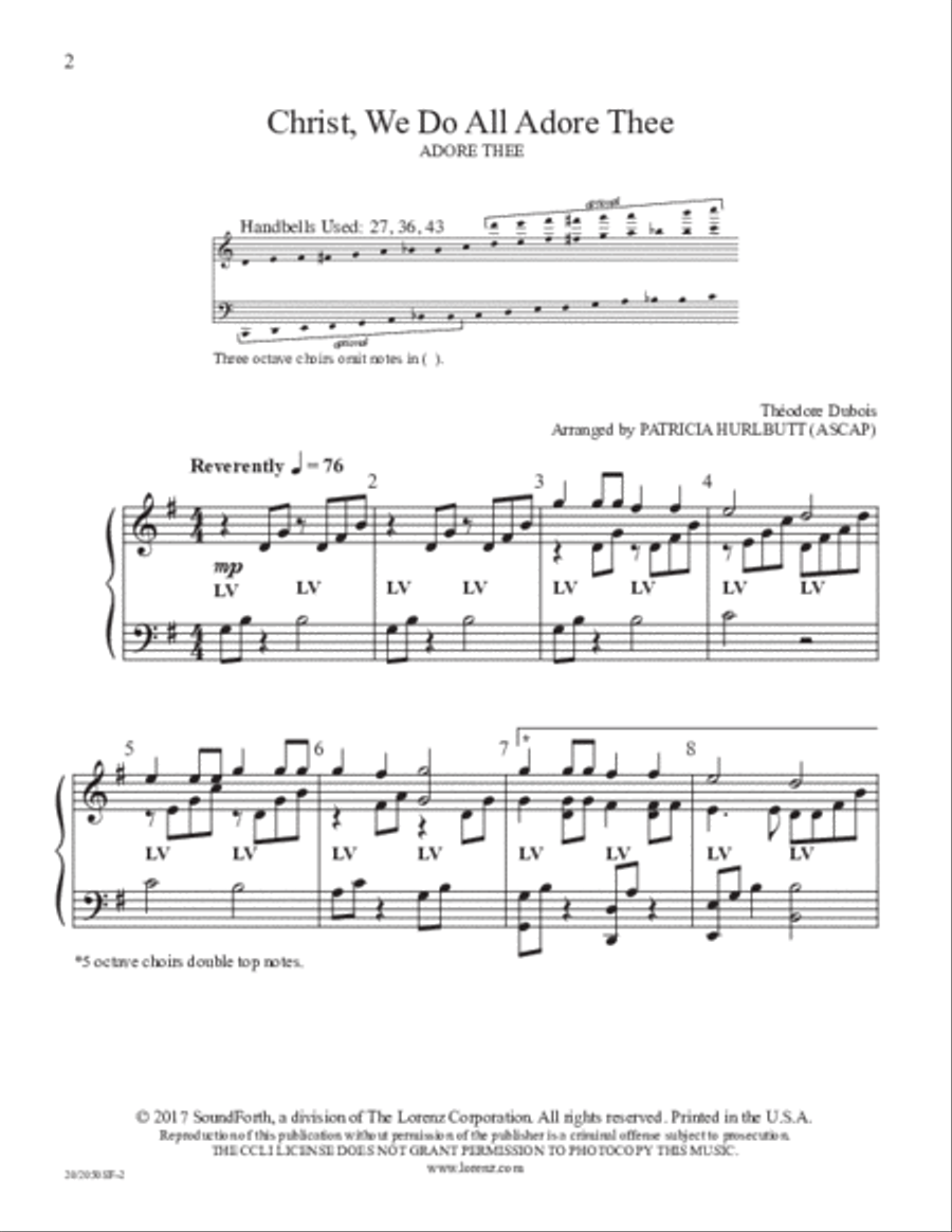 Christ, We Do All Adore Thee 5-Octaves scores gallery preview page 2