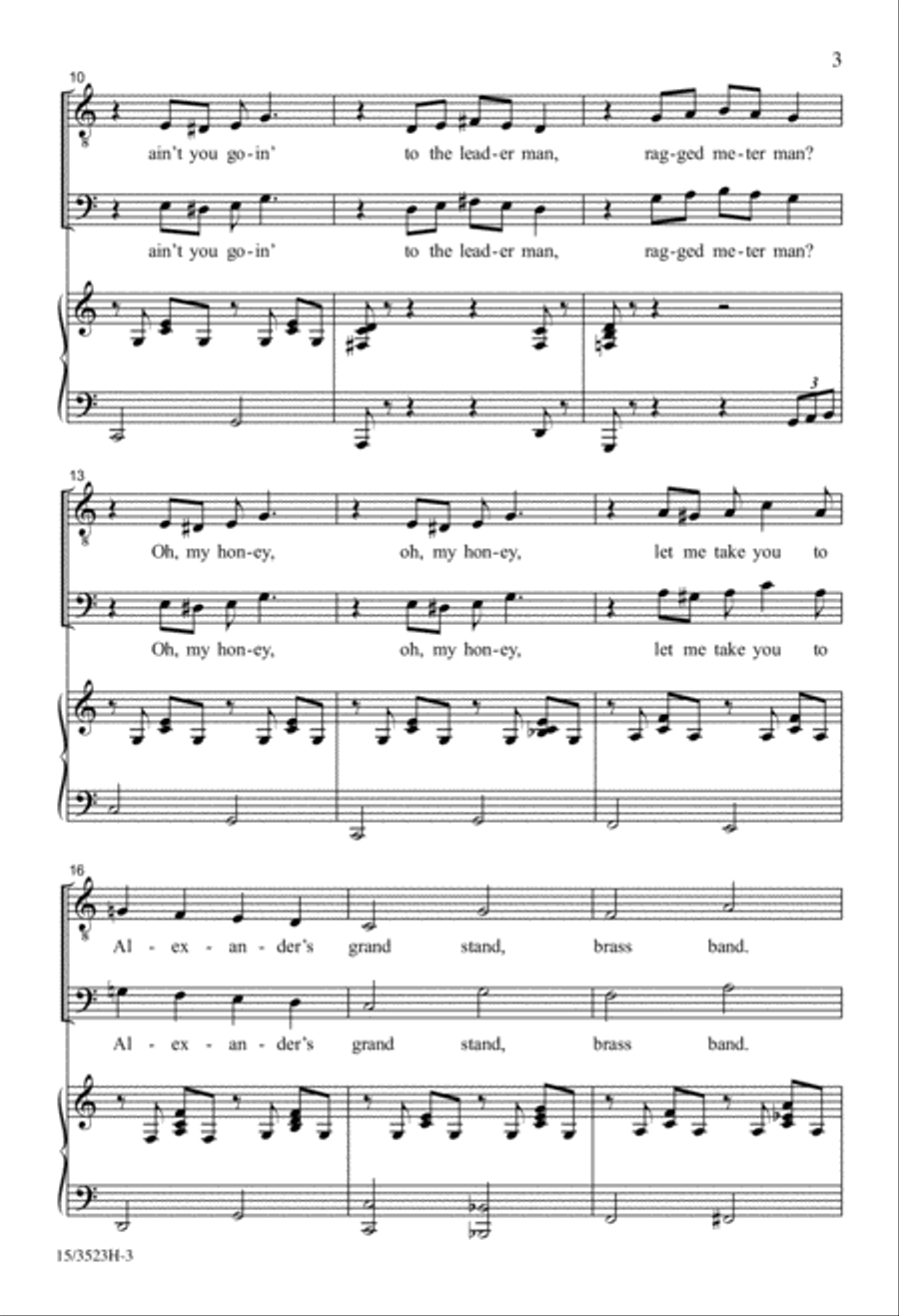 Alexander's Ragtime Band Alexander's Ragtime Band TB scores gallery preview page 3