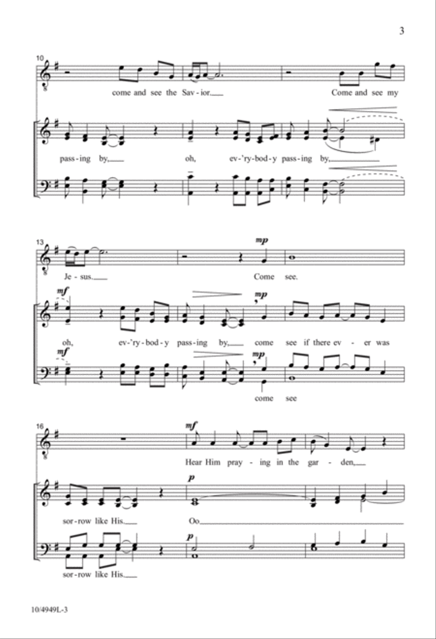 Sorrow Like His Sorrow Like His 4-Part scores gallery preview page 3
