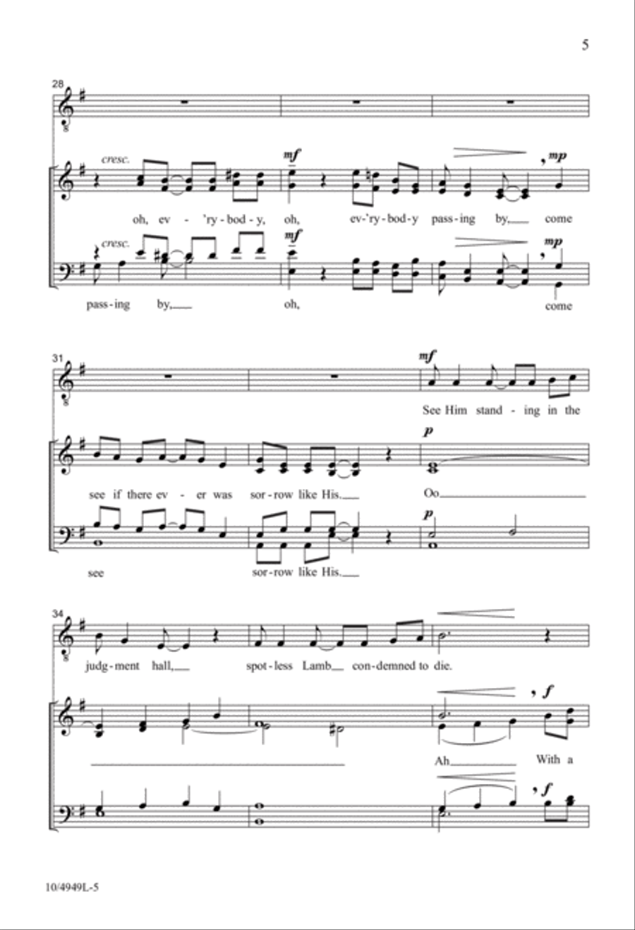 Sorrow Like His Sorrow Like His 4-Part scores gallery preview page 5