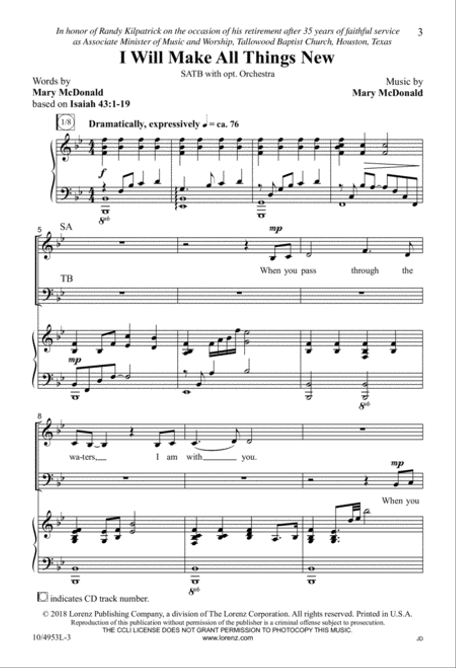 I Will Make All Things New 4-Part scores gallery preview page 2