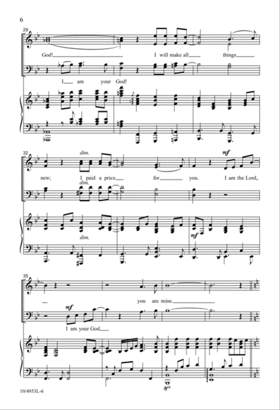 I Will Make All Things New 4-Part scores gallery preview page 5
