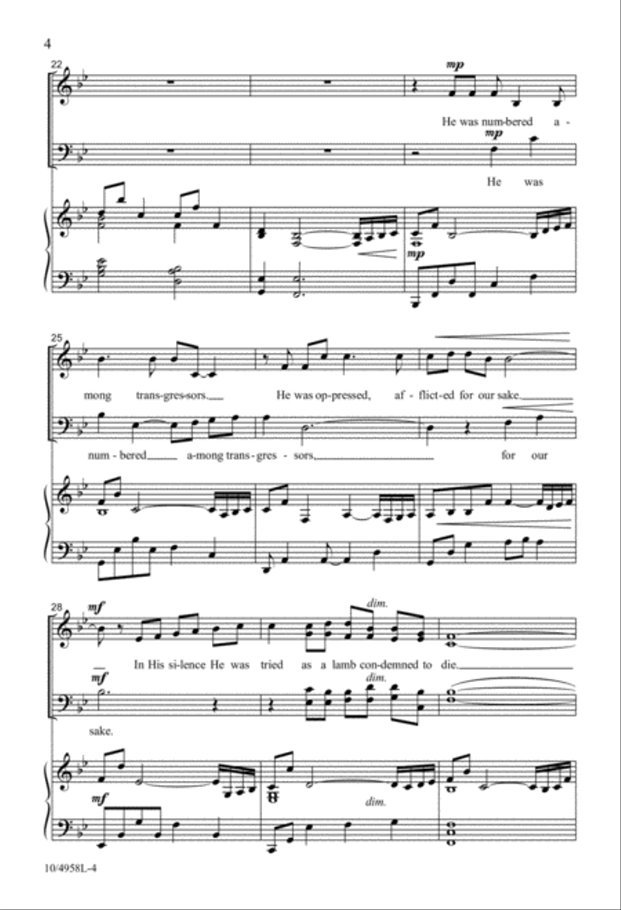 He Was Wounded He Was Wounded 4-Part scores gallery preview page 4