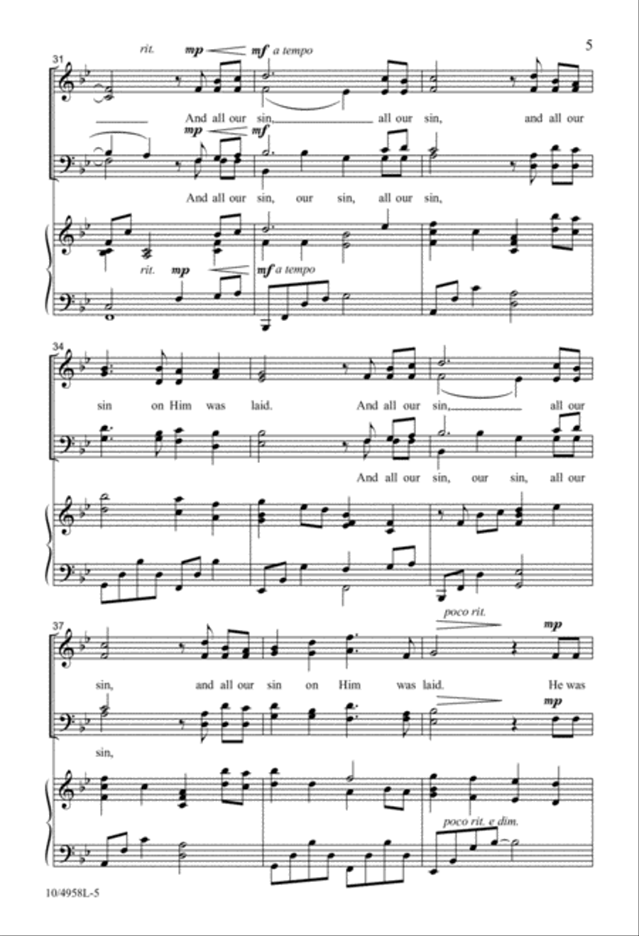 He Was Wounded He Was Wounded 4-Part scores gallery preview page 5