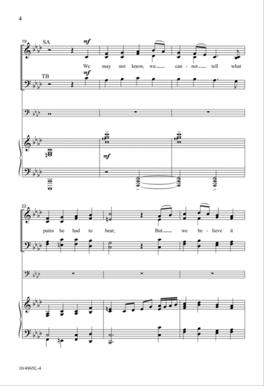 He Saved Us All! 4-Part scores gallery preview page 4