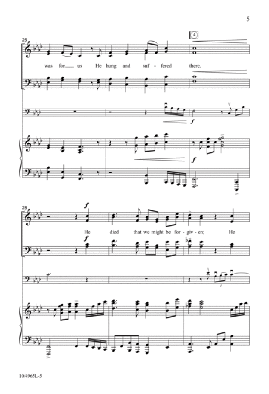 He Saved Us All! 4-Part scores gallery preview page 5