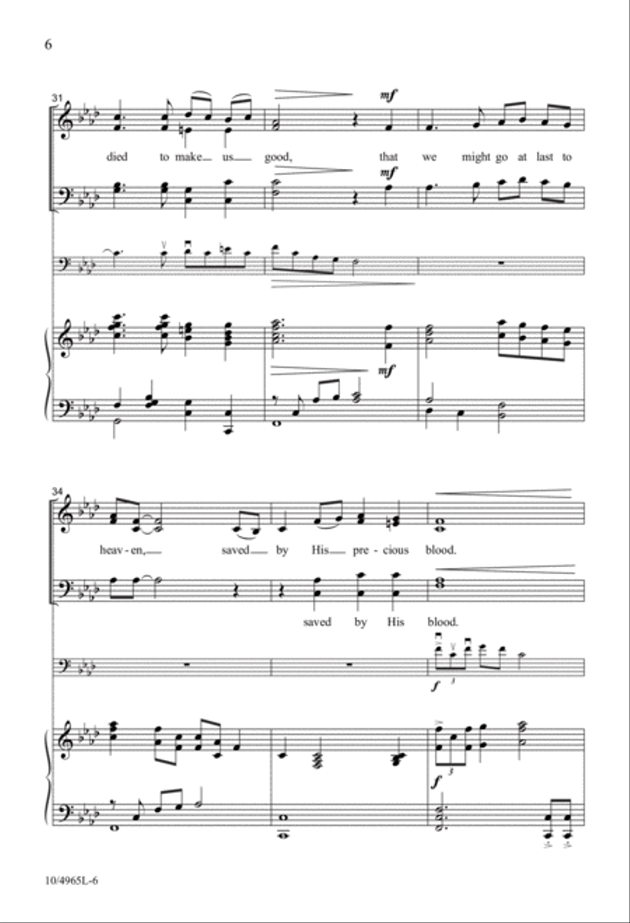 He Saved Us All! 4-Part scores gallery preview page 6