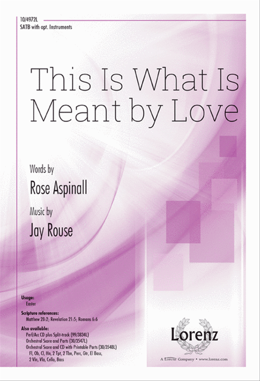 This Is What Is Meant by Love 4-Part scores gallery preview page 1