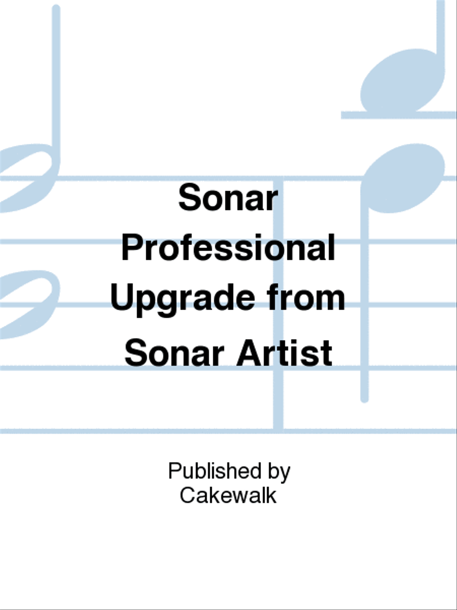 Sonar Professional Upgrade from Sonar Artist Software scores gallery preview page 1