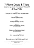 7 Piano Duets & Triets (inspired by music from around the world)