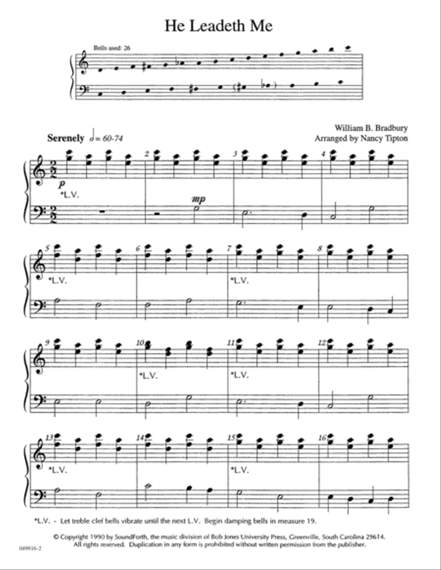 He Leadeth Me 3-Octaves scores gallery preview page 2