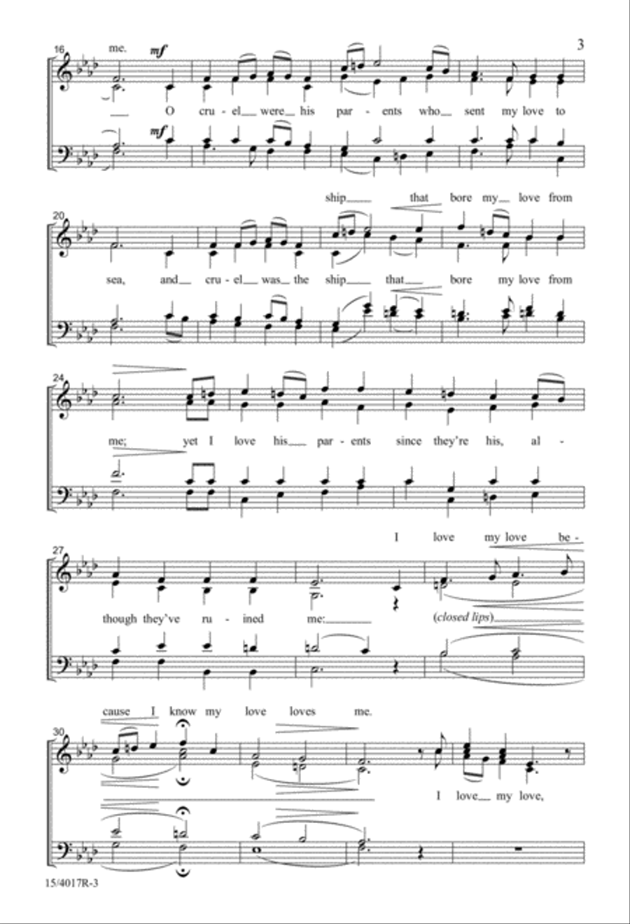 I Love My Love (Digital Download) 4-Part scores gallery preview page 3