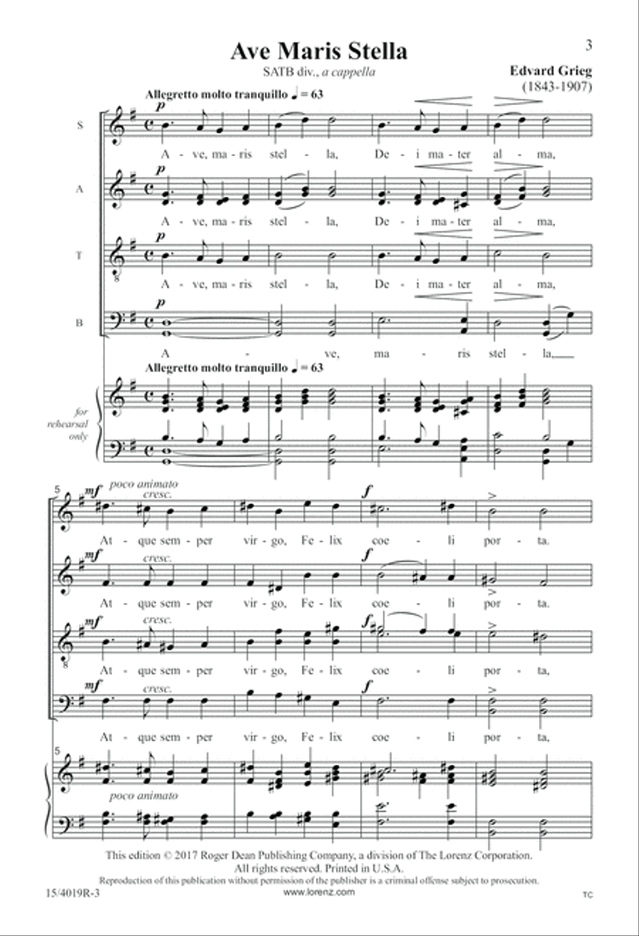 Ave Maris Stella (Digital Download) Divisi scores gallery preview page 3