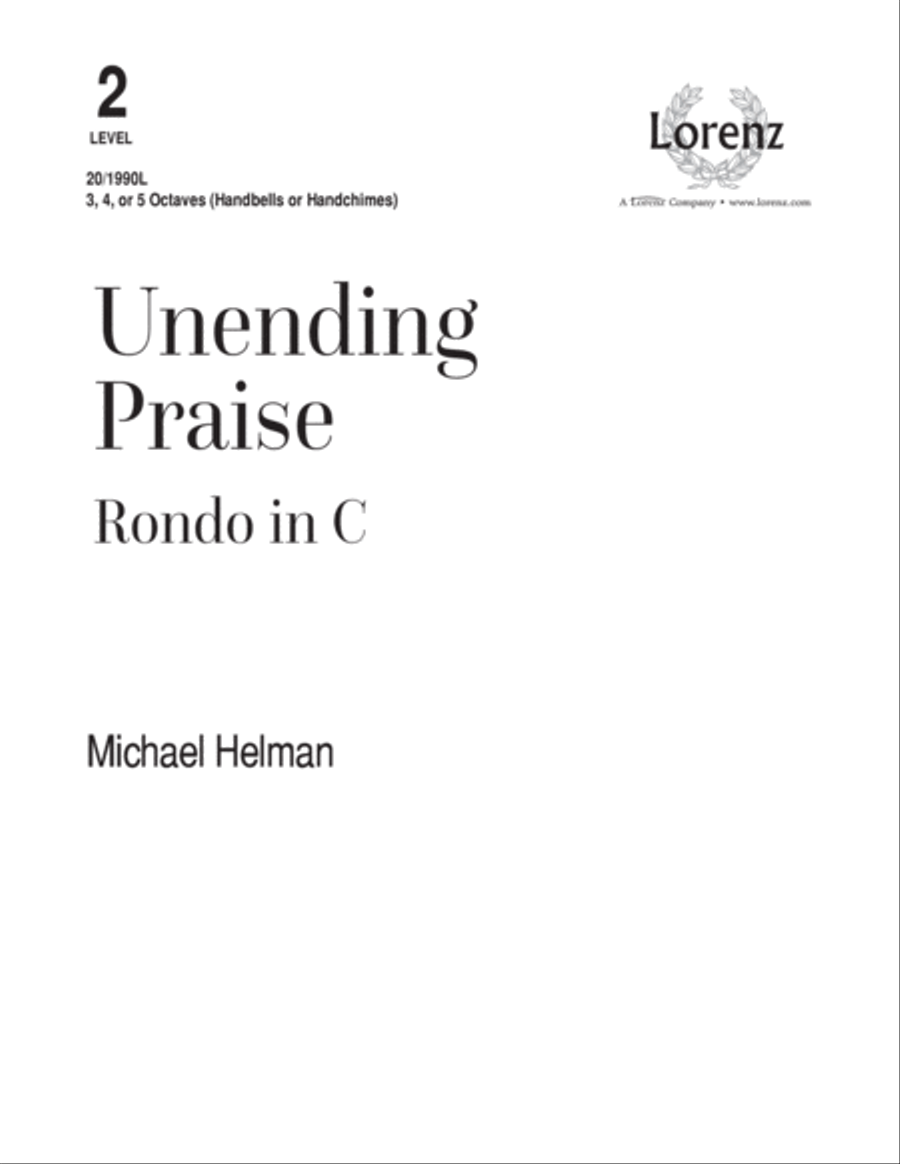 Unending Praise (Digital Download) 5-Octaves scores gallery preview page 1