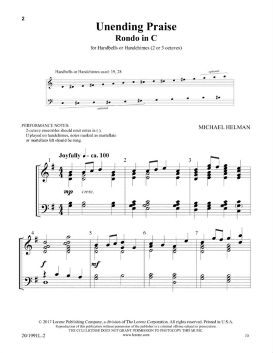 Unending Praise (Digital Download) 3-Octaves scores gallery preview page 2