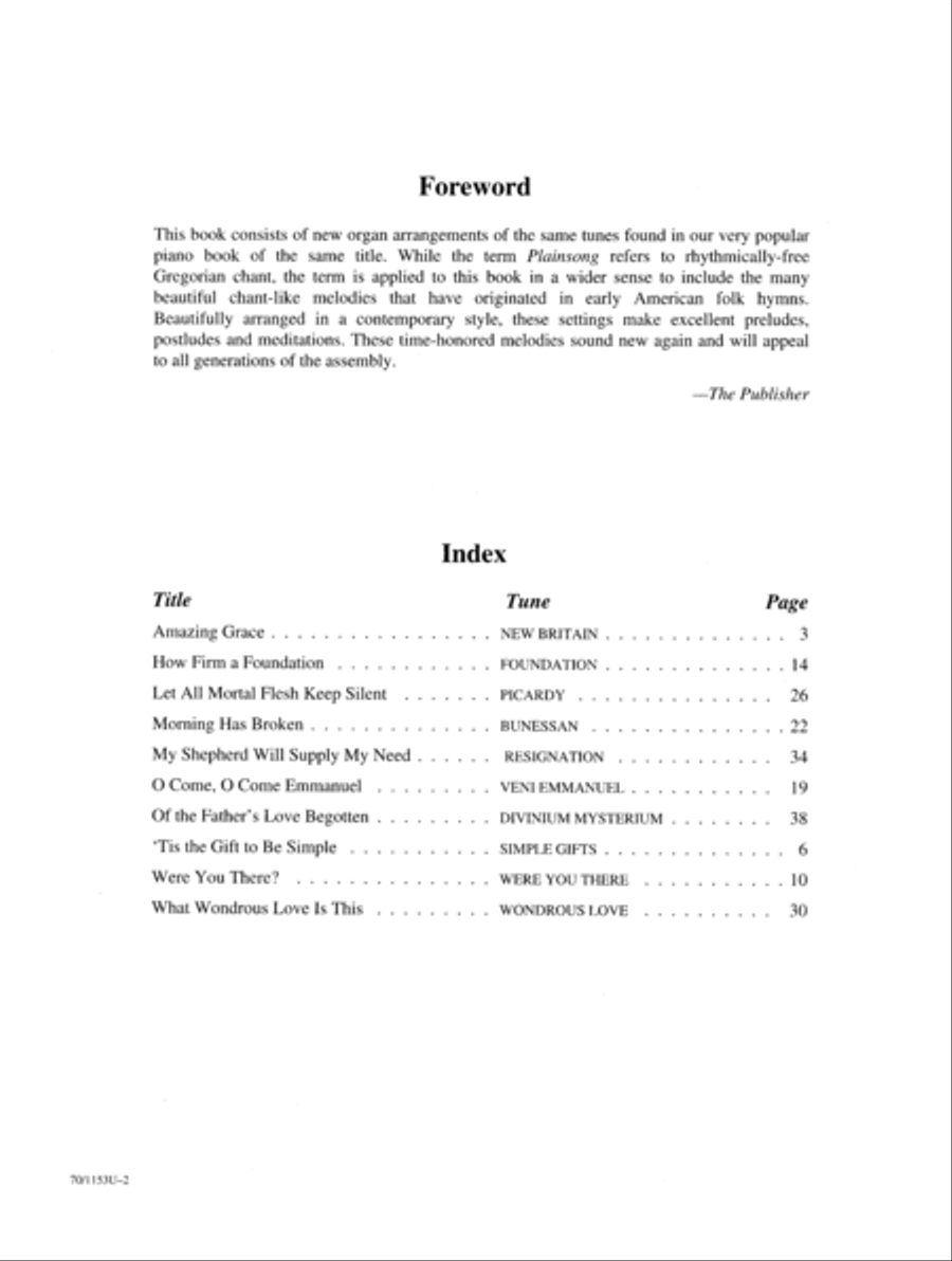 Plainsong Plainsong Organ scores gallery preview page 2