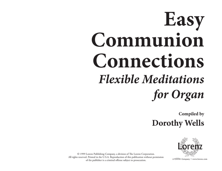 Easy Communion Connections (Digital Download) Organ scores gallery preview page 3