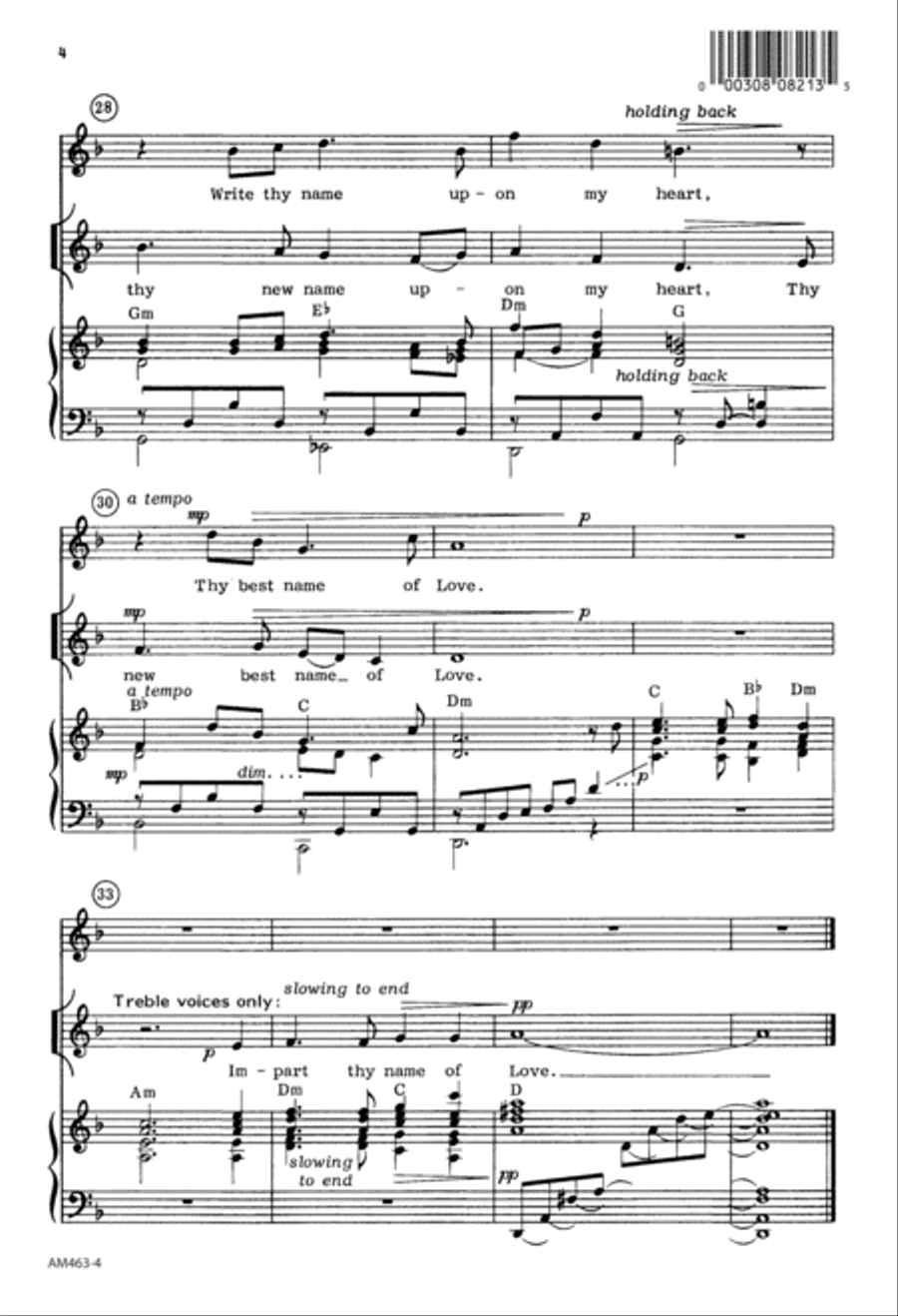 O for a Heart to Praise My God (Digital Download) Unison Choir scores gallery preview page 4
