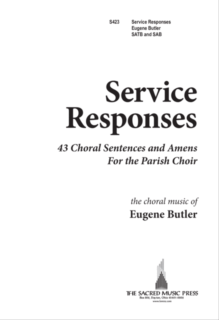 Service Responses (Digital Download) 4-Part scores gallery preview page 1