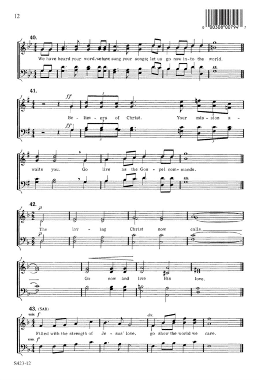 Service Responses (Digital Download) 4-Part scores gallery preview page 12