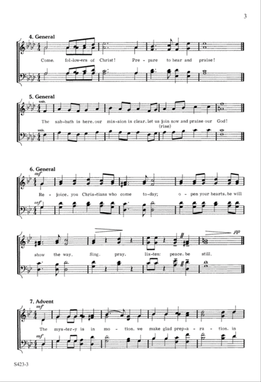 Service Responses (Digital Download) 4-Part scores gallery preview page 3