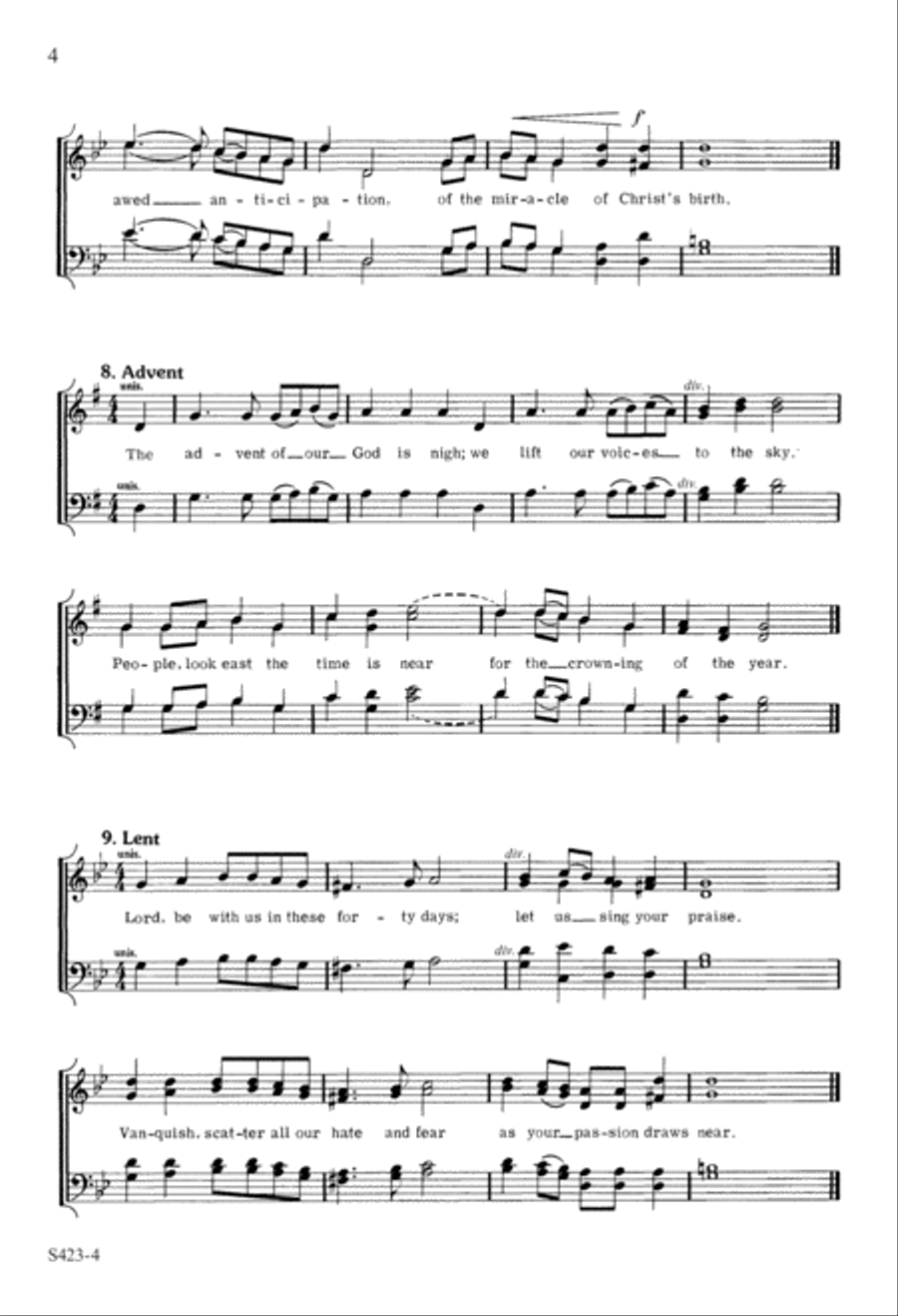 Service Responses (Digital Download) 4-Part scores gallery preview page 4