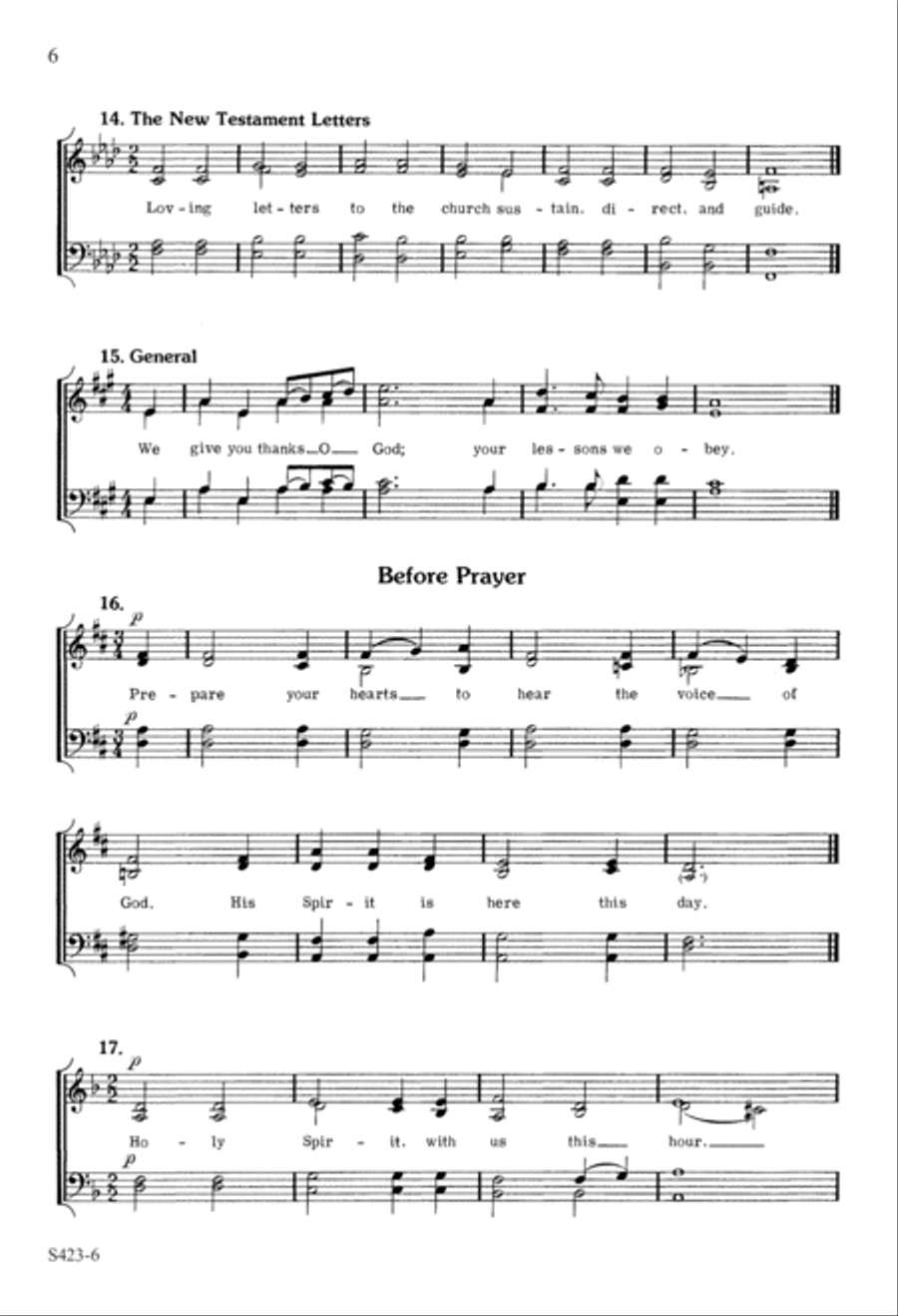 Service Responses (Digital Download) 4-Part scores gallery preview page 6