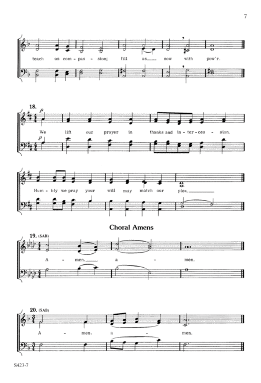 Service Responses (Digital Download) 4-Part scores gallery preview page 7