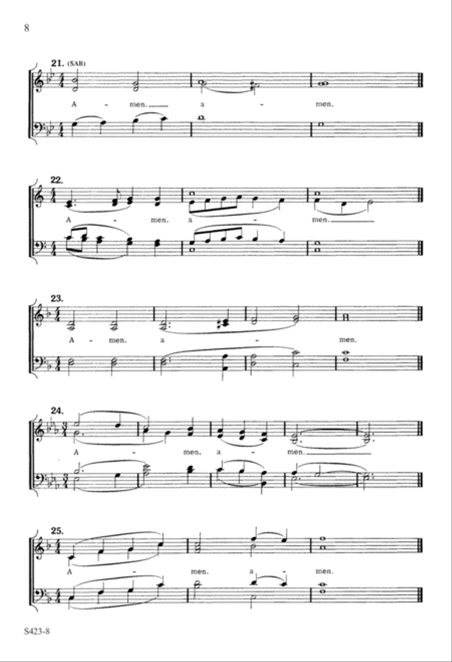 Service Responses (Digital Download) 4-Part scores gallery preview page 8