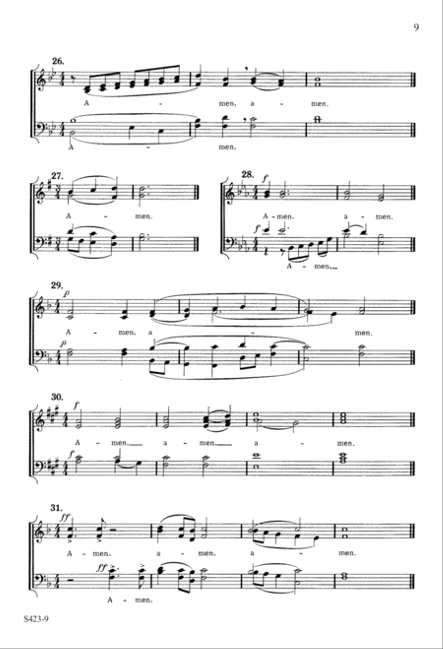 Service Responses (Digital Download) 4-Part scores gallery preview page 9