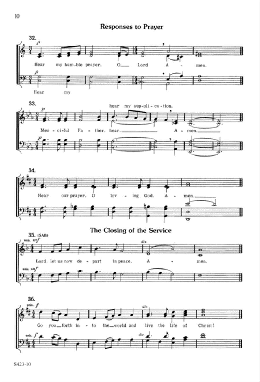 Service Responses (Digital Download) 4-Part scores gallery preview page 10