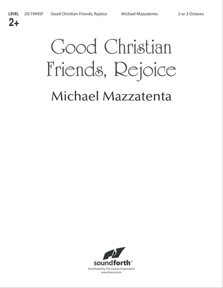 Good Christian Friends, Rejoice (Digital Download) 3-Octaves scores gallery preview page 1