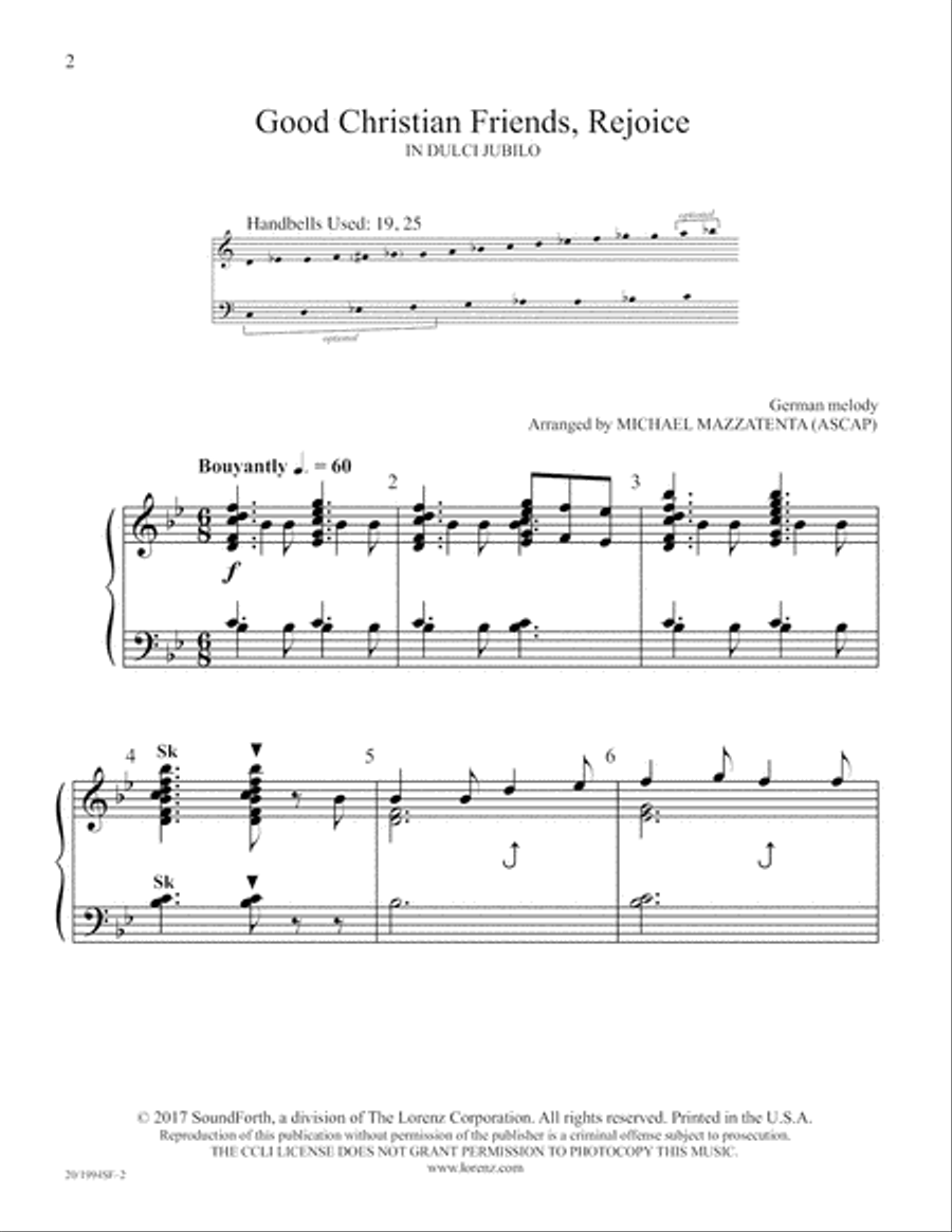 Good Christian Friends, Rejoice (Digital Download) 3-Octaves scores gallery preview page 2