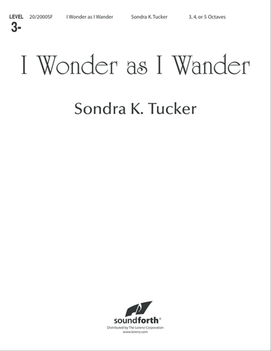 I Wonder as I Wander (Digital Download) 5-Octaves scores gallery preview page 1