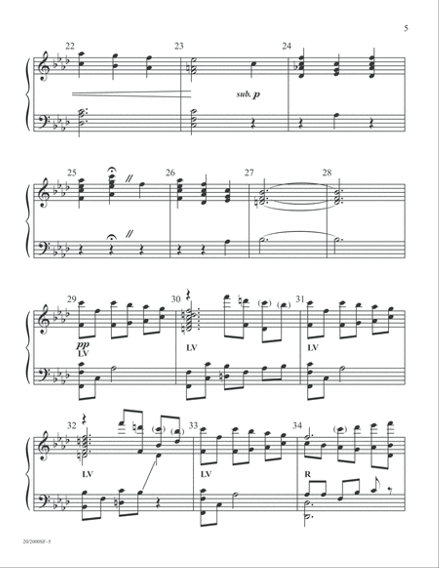 I Wonder as I Wander (Digital Download) 5-Octaves scores gallery preview page 5