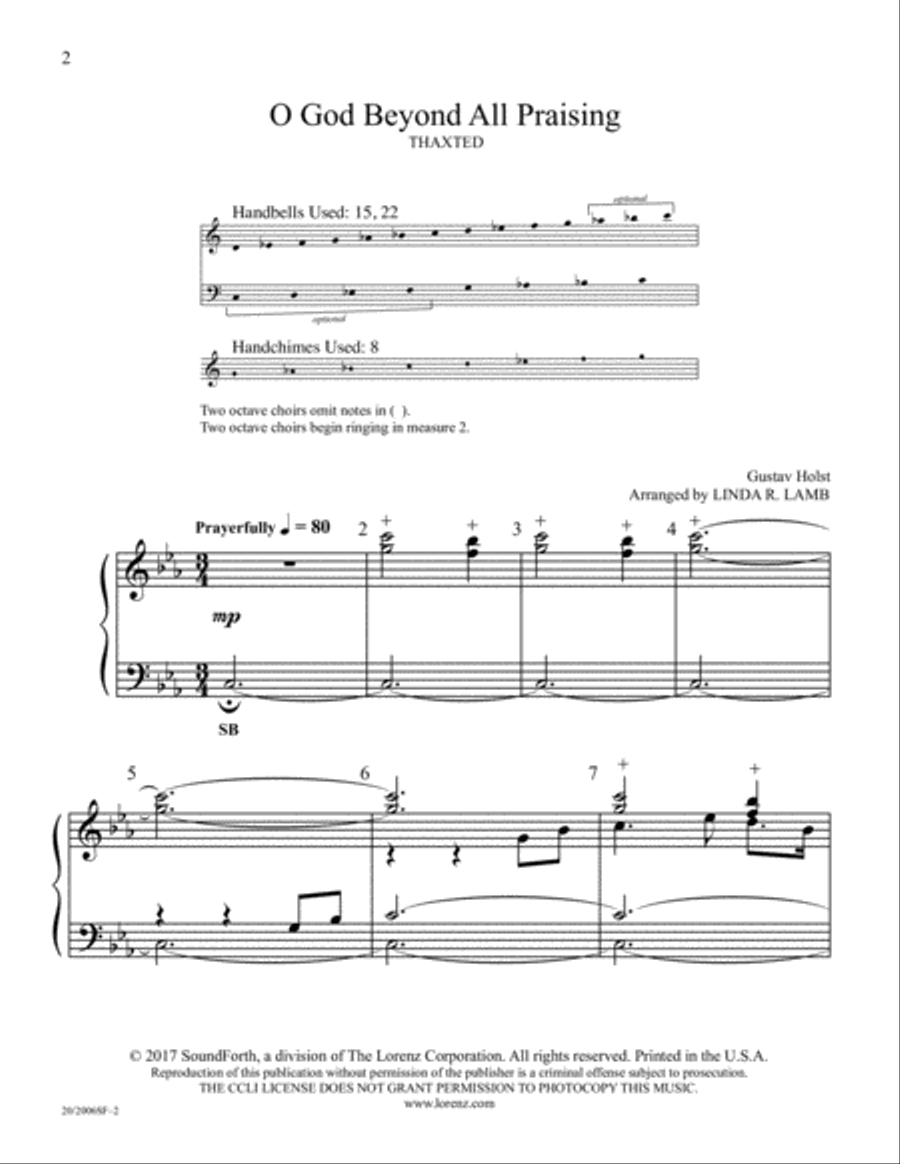 O God Beyond All Praising (Digital Download) 3-Octaves scores gallery preview page 2