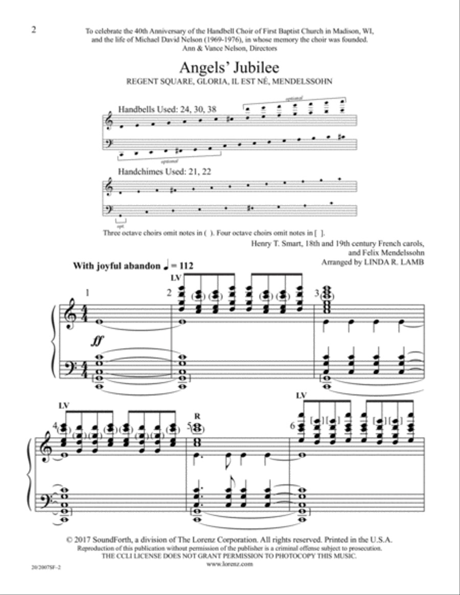 Angels' Jubilee (Digital Download) 5-Octaves scores gallery preview page 2