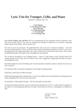Carson Cooman: Lyric Trio for trumpet, violoncello and piano