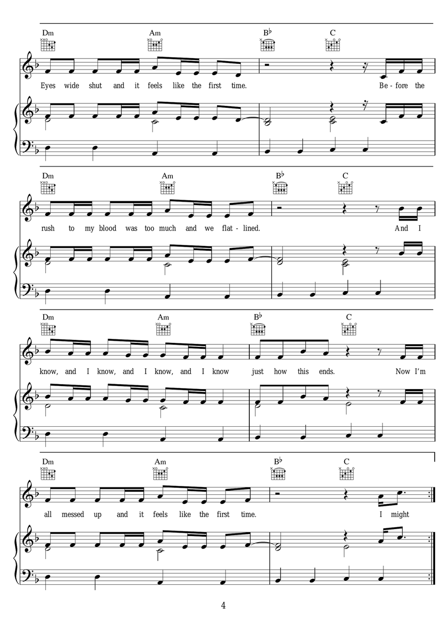 Lonely Together (featuring Rita Ora) Piano, Vocal scores gallery preview page 4