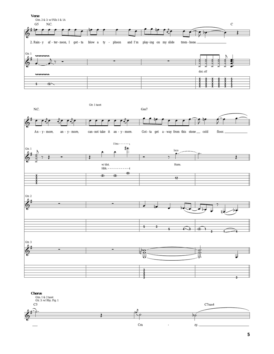 Stone Cold Crazy Stone Cold Crazy Acoustic Guitar scores gallery preview page 5