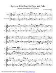 Baroque Style Duet for Flute and Cello - Second Movement