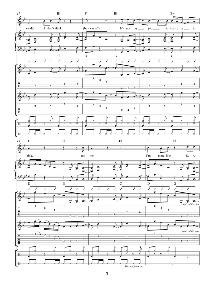 Cool Papa Bell Cool Papa Bell Piano, Vocal scores gallery preview page 3