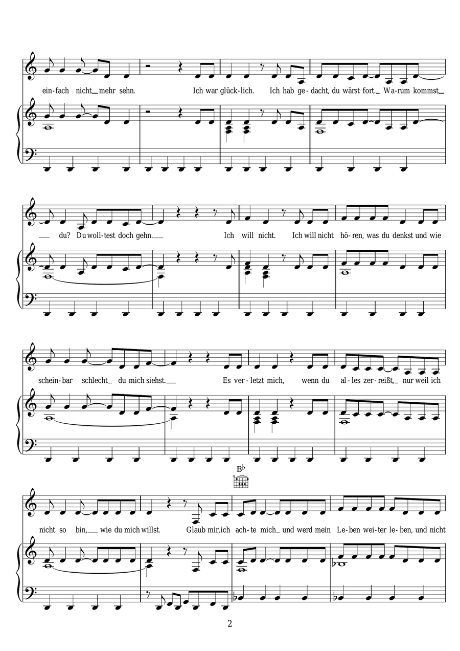 Ich Gehore Mir Ich Gehore Mir Piano, Vocal scores gallery preview page 2