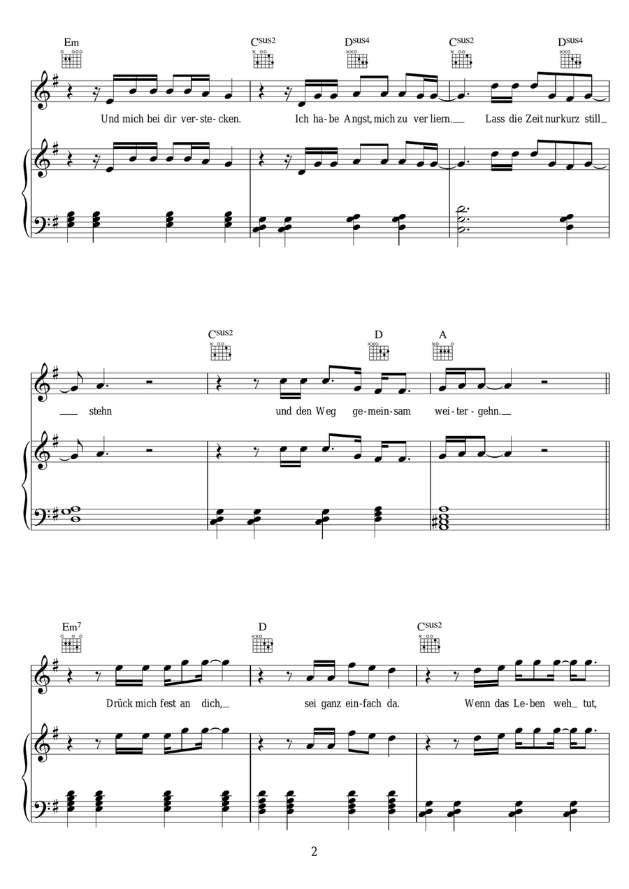 Ein Guter Weg Ein Guter Weg Piano, Vocal scores gallery preview page 2