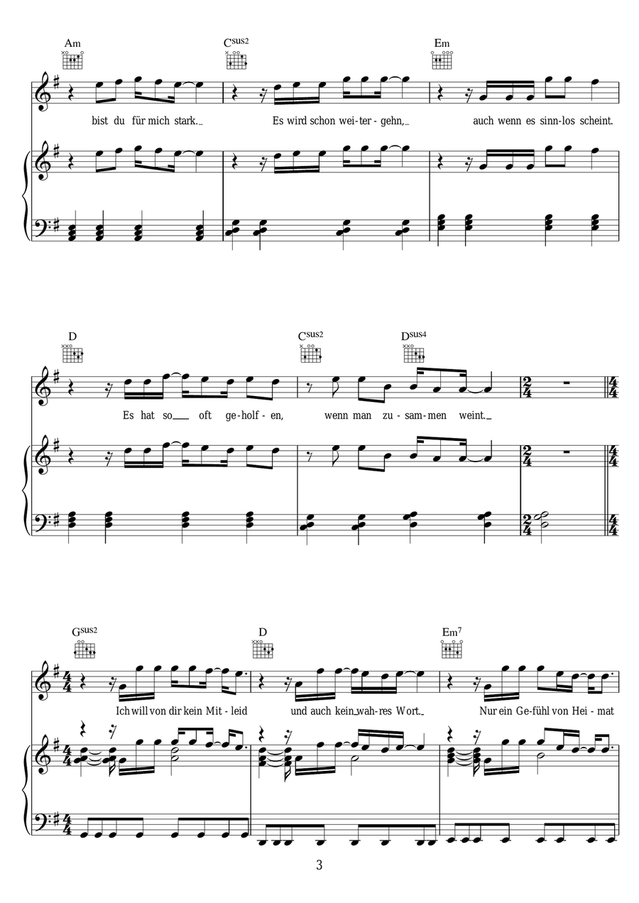 Ein Guter Weg Ein Guter Weg Piano, Vocal scores gallery preview page 3