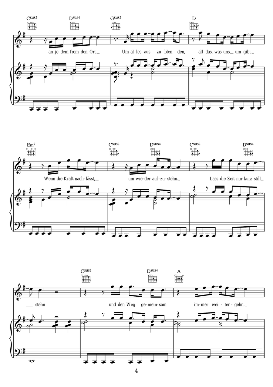 Ein Guter Weg Ein Guter Weg Piano, Vocal scores gallery preview page 4